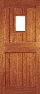 1-Light Solid Hardwood Stable External Door